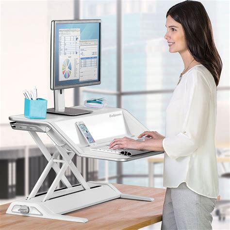 Lotus™ Sit Stand Workstation And Desk Converter Posturite