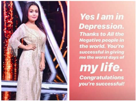 Neha Kakkar Says She Is In Depression Post Break Up With Himansh Kohli Neha Requests People To