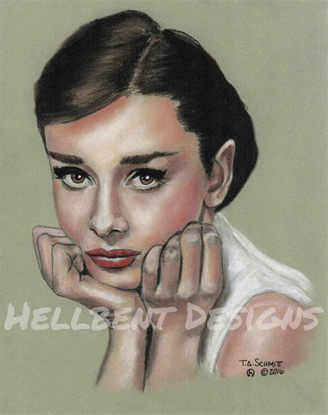 Original Art Print Audrey Hepburn Painting Ta Schmitt Etsy Audrey
