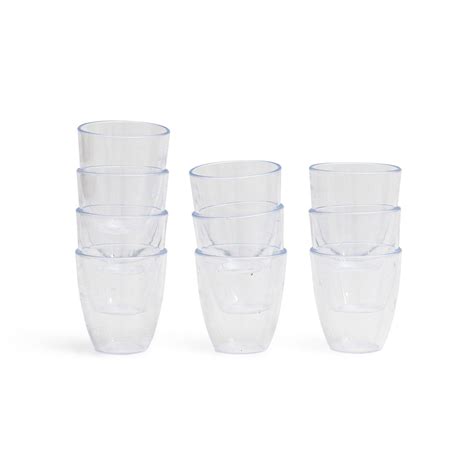 25ml Clear Shot Glasses 20 Pack King Cup