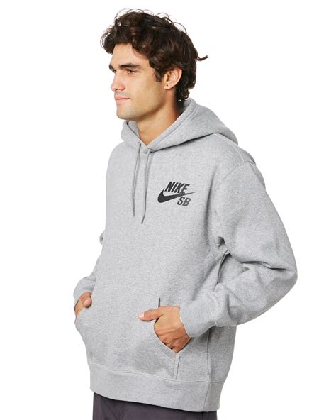 Nike Sb Icon Mens Essential Pullover Hoodie Dark Grey Heather