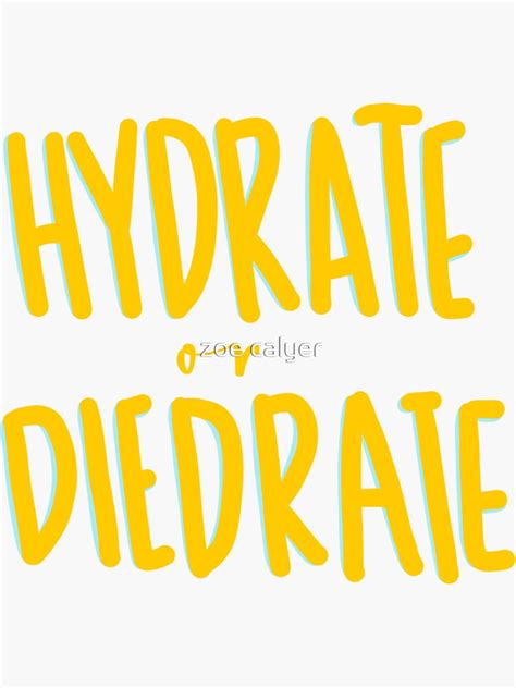 Hydrate Or Diedrate Sticker For Sale By Originalprep Redbubble