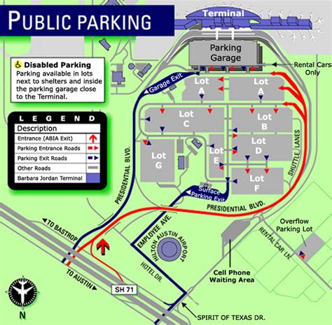 Airport Parking Map Austin Airport Parking Map