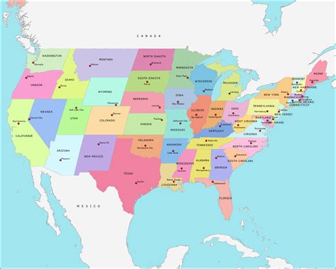 Америка штаты карта на русском языке 97 фото