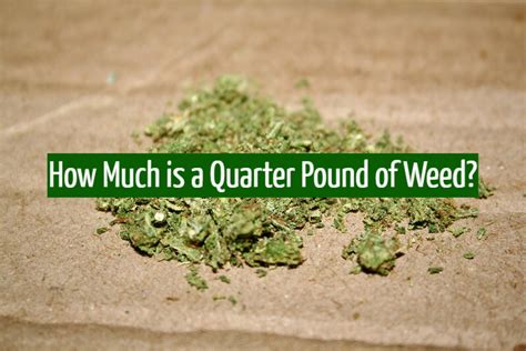 How Much Is A Quarter Pound Of Weed Jahcool