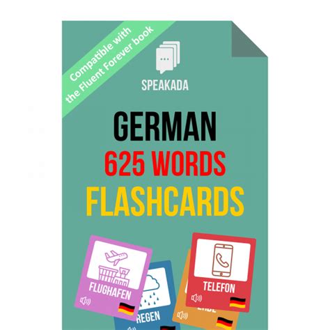 German 625 Words Flashcards | SPEAKADA