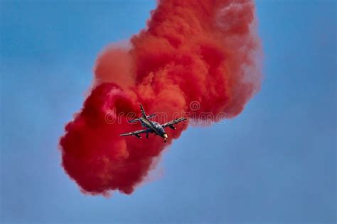 Aerobatic Team Al Fursan Color Smoke Show Of Uae Air Force Aerobatic