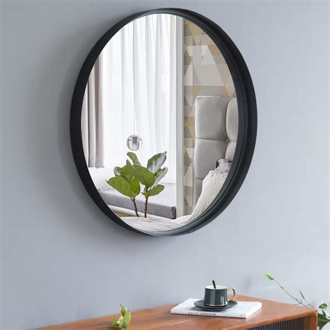 Large 30” Wall Mirror Wall Mounted Mirror Bedroom Bathroom Entryway Decor Black Ebay