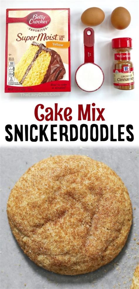 Easy Cake Mix Snickerdoodle Cookies Recipe