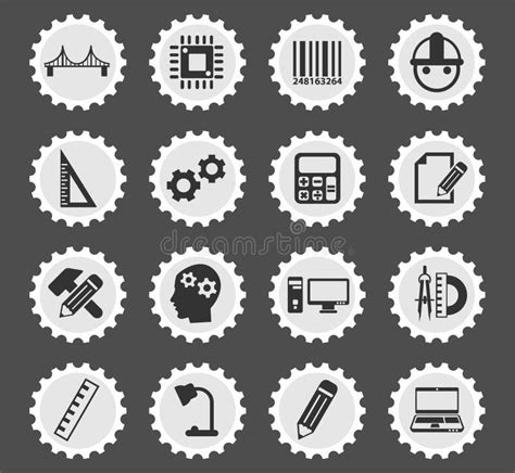 Engineering Icon Set Stock Vector Illustration Of Engineer 128457178