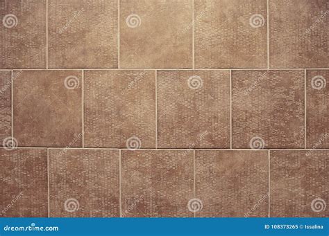 Modern Brown Tile Wall Background Texture Stock Image Image Of
