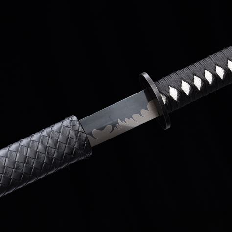 Handmade High Manganese Steel Black Blade Full Tang Real Japanese