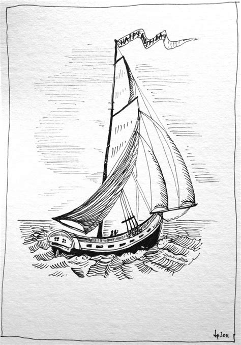 Check out the digital print of this ship drawing in ink and drawing ships is one of my passions and in this video, i did an example drawing after a chinese ship image. Sailboat, pen & ink | Sailboat drawing, Boat