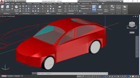 Autocad 3d How To Drawing Car 3d Car Part 3 Youtube