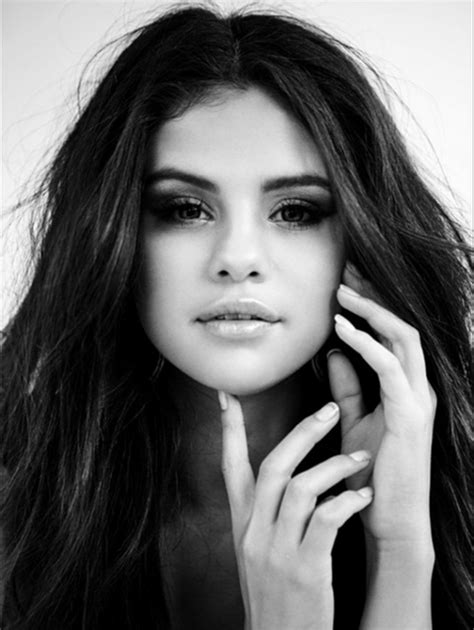 Selena Gomez Black And White Celebrities