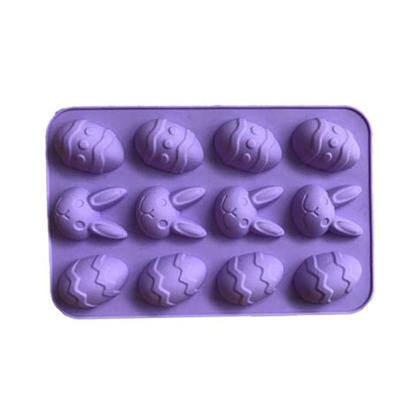 12 Cavity Easter Egg Bunny Baking Mold Candy Cake Chocolate Holiday