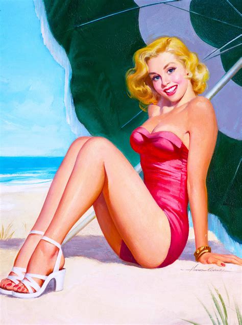 1940s pin up girl at the beach picture poster print vintage etsy