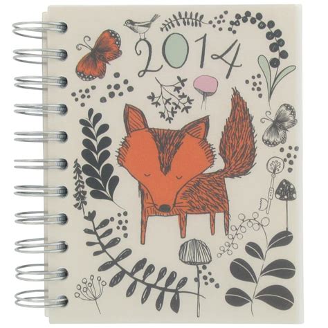A6 Day To View Woodland Fox 2014 Diary From Paperchase Beautiful Stationery Art T