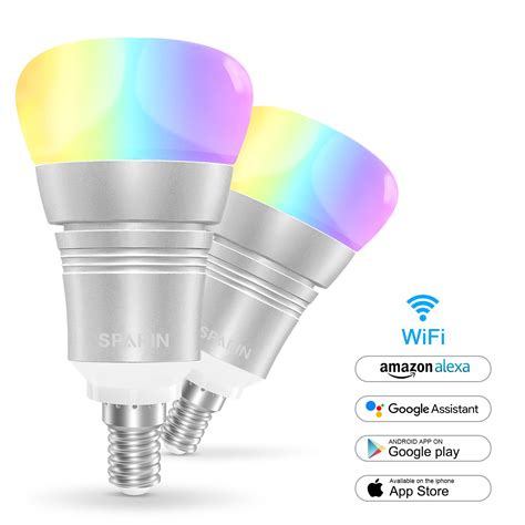2 Pack Smart Bulb E14 Sparin Color Changing Led Light Bulb E14
