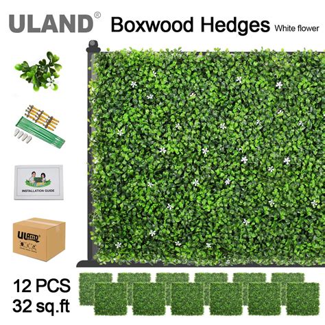 Buy Uland Artificial Boxwood Hedges Panels Faux Grass Shrubs Topiary