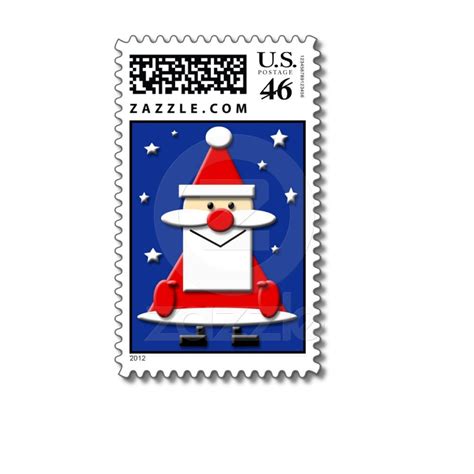 Santa Claus Postage Stamps From Window Clings Window Decals