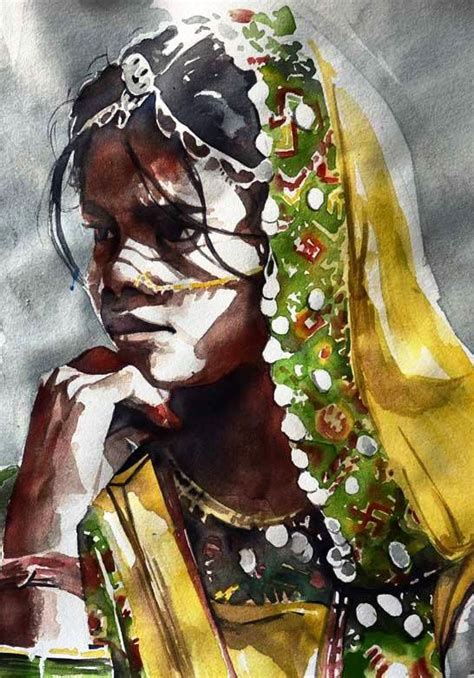 Protraits Of India Watercolour On Behance Watercolor