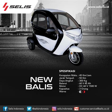 Bodi kompak tampang imut, ini dia harga motor listrik viar new q1. Jual Motor Listrik Roda Tiga Selis New Balis di lapak ...