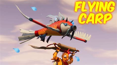 Fortnite New Glider Gameplayflying Carp Fish Glider Youtube