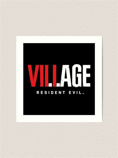Resident Evil 8 Village Text Logo Art Print By Teestranding Redbubble