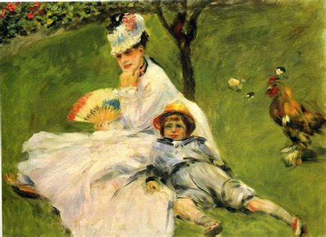 Camille Monet And Her Son Jean In The Garden At Argenteuil 1874