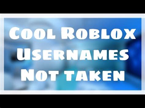 Cool Roblox Names Not Taken 2020 Josema1987
