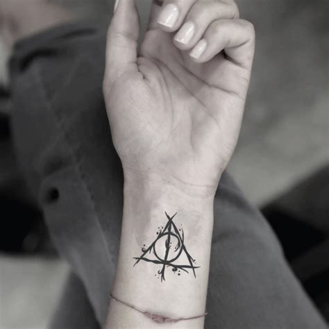 Harry Potter Deathly Hallows Temporary Tattoo Sticker Ohmytat