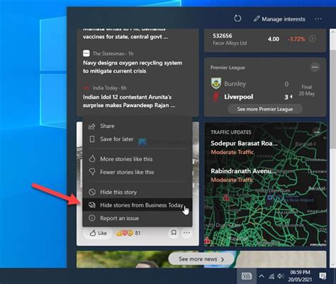 How To Hide Or Unhide Publishers In News And Interests Taskbar Widget
