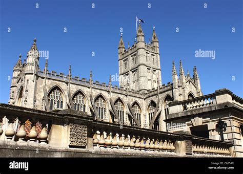 Bath Abbey Somerset Stock Photo Alamy