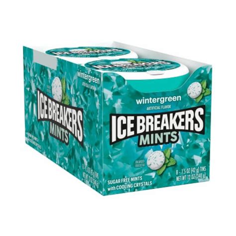 Ice Breakers Wintergreen Sugar Free Mints Box 8 Ct 1 5 Oz Kroger