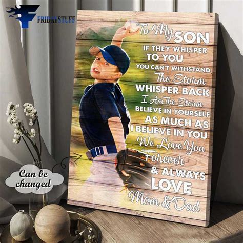 Baseball Lover Baseball Decor Poster To My Son If They Whisper To