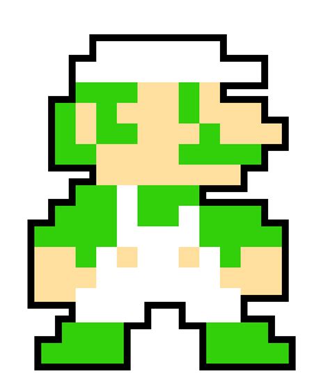 Luigi Super Mario Bros Pixel Art Png 1200x1200px 8bit Color Luigi
