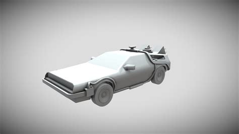 Delorean Time Machine From Back To The Future Download Free 3d Model