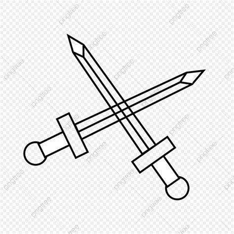 Crossed Sword Drawing