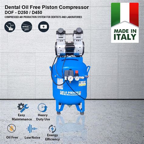 La Padana Hp V Ph Dental Oilfree Piston Compressor Dof D W