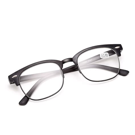 Tr90 Reading Glasses Men Retro Half Frame Presbyopic Eyeglasses Anti