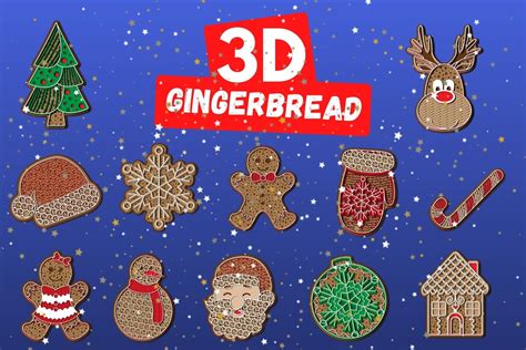 3d Gingerbread Svg Bundle Graphic By Svgocean · Creative Fabrica