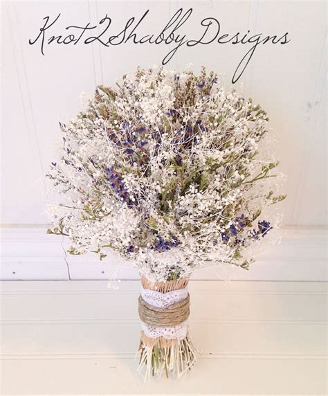 Babys Breath Bouquet Lavender Bouquet By Knot2shabbydesigns Wedding