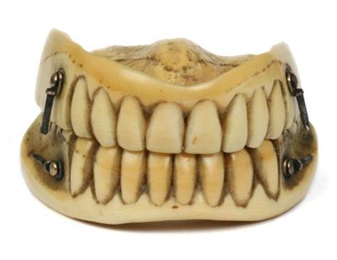 Ivory Dentures Sprung And Cased Phisick Medical Antiques Art