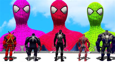Team Venom Vs Team Spider Man Color Epic Battle Youtube