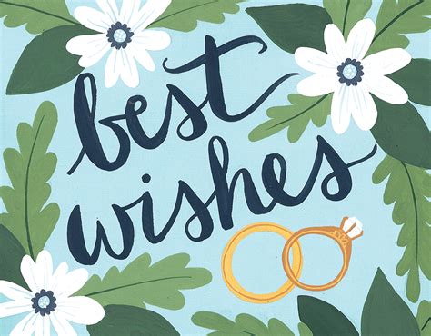 Best Wishes Postable Wedding Congratulations Card Wedding