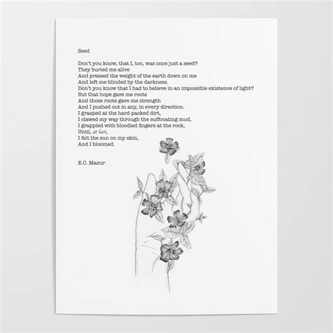 Seed Poem By Ec Mazur Poster By Ecmazur Society6