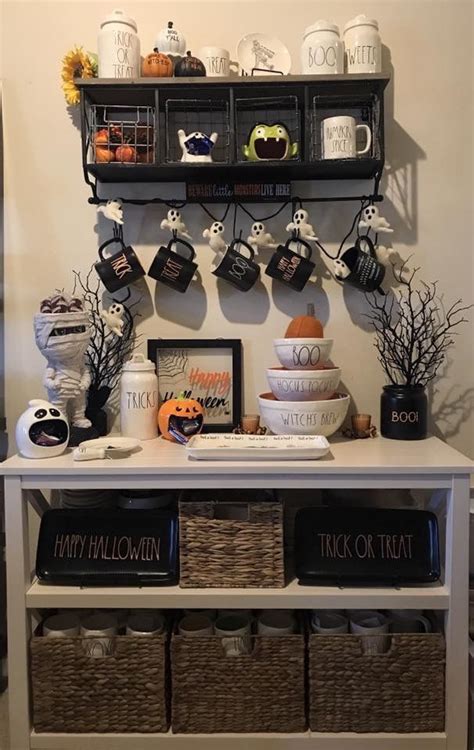 Rae Dunn Halloween Display Coffee Bar Halloween Coffee Halloween