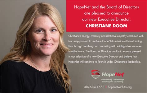 Announcing New Executive Director - HopeNet Wichita