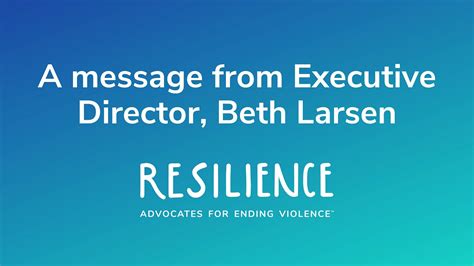 Resilience Executive Director Provides Updates On Services Youtube